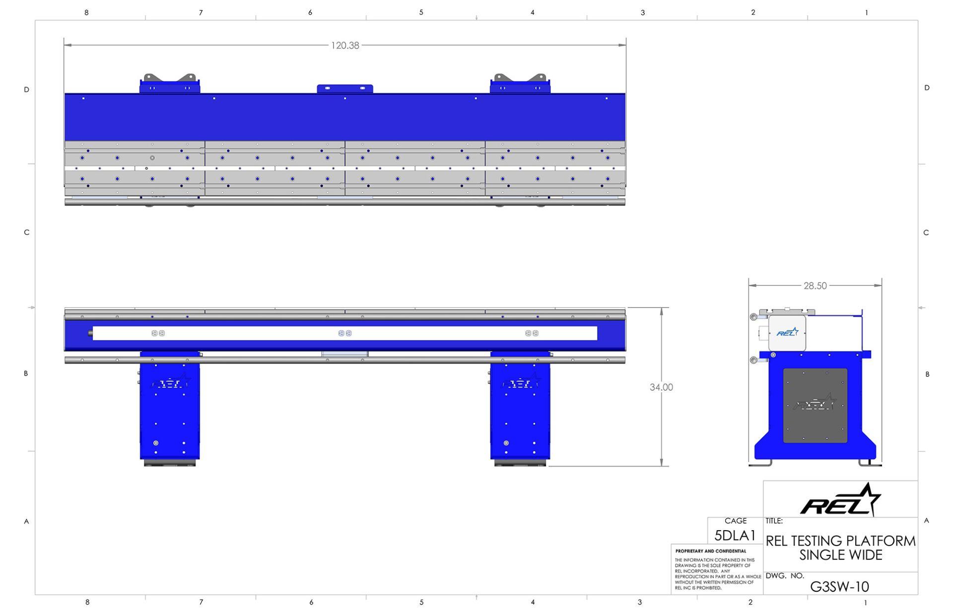 REL Engineered Solutions High Strain Rate Testing Elements Flat Base Schematic
