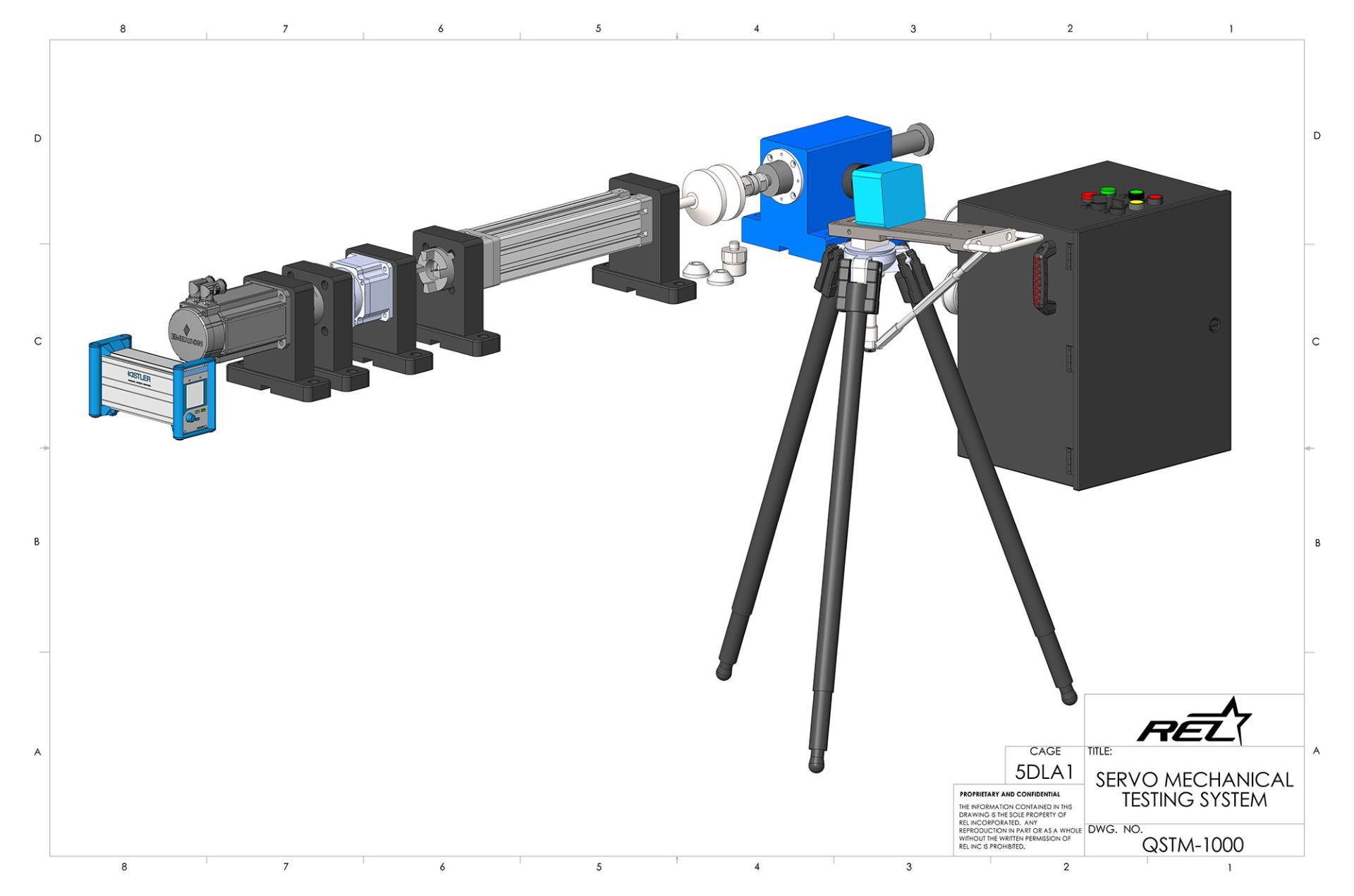 REL Engineered Solutions High Strain Rate Testing Servo Mechanical Schematic